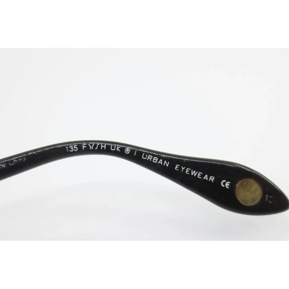 Fysh UK 3432 564 Black Blue Rectangular Semi Rimless Eyeglasses Frames 51-19-135